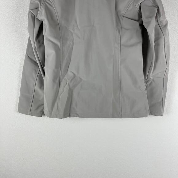 Columbia Full Zip Lined Jacket Women's Size Small Light Gray Beige Soft Shell - Picture 8 of 12